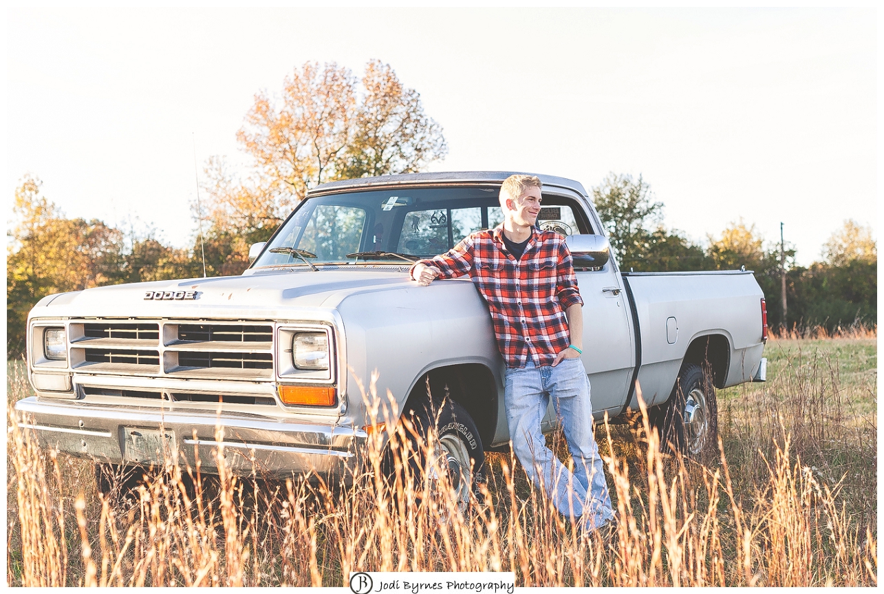 Senior Pictures  Country Trucks and Fields  Greenville Photographer  Jodi Byrnes Photography