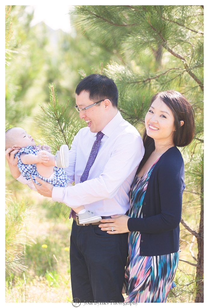 baby boy mom dad family portrait
