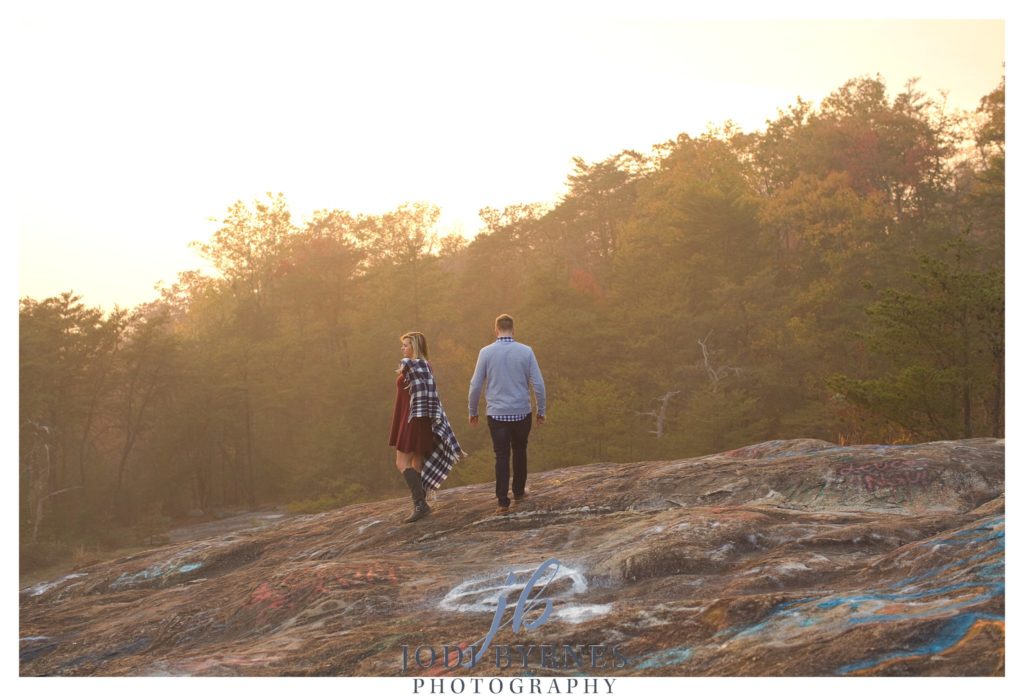 Mountain sunset engagement pictures