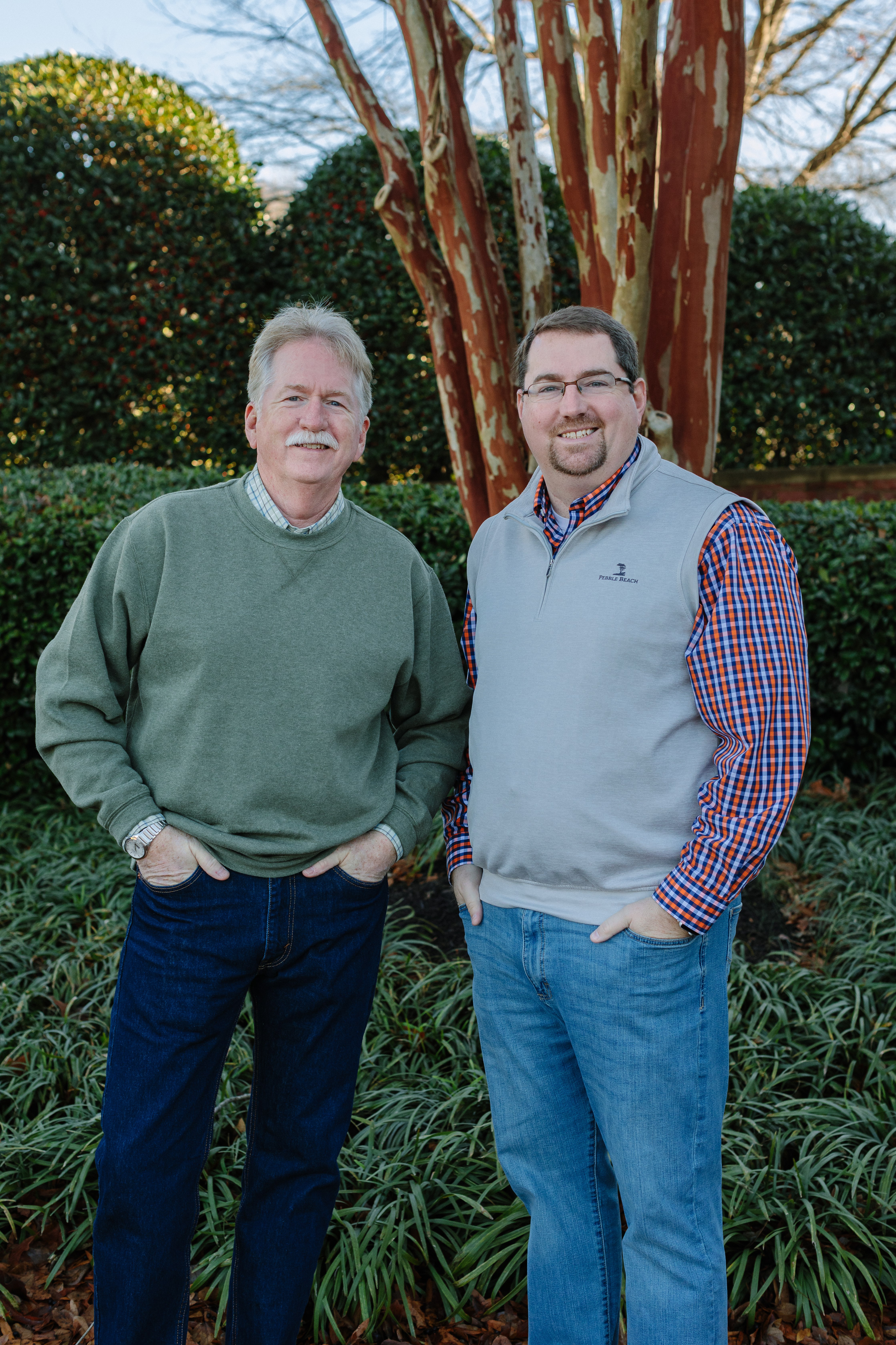 father and son portraits furman university