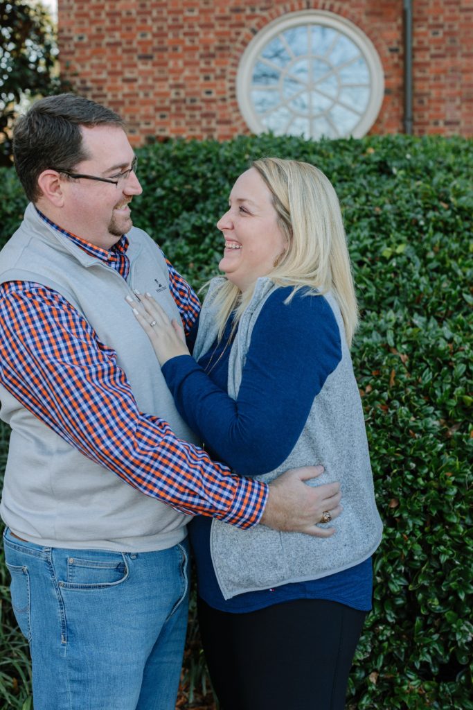 laughing couple portrait furman university