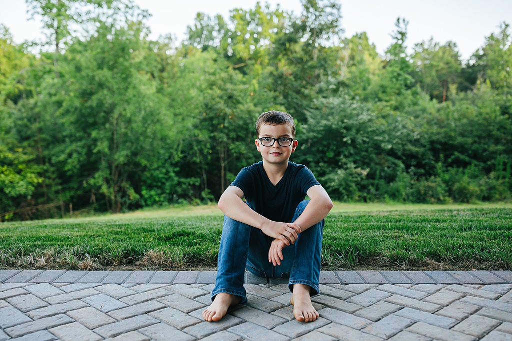 color sitting on pavers