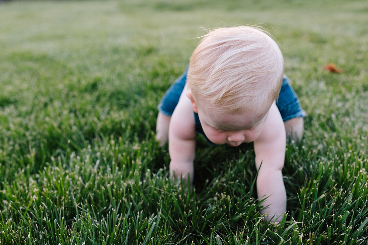 Sweet One Year Old Little Boy Portraits in a Rural Country Setting